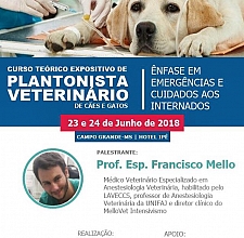  Curso TeÃ³rico Expositivo de Plantonista VeterinÃ¡rio de CÃ£es e Gatos.  "Com Ãªnfase em EmergÃªncias e cuidados aos internados!"